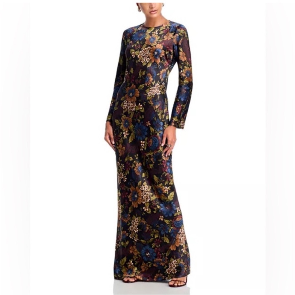 Veronica Beard Gemma Floral Long-Sleeve Maxi Dress